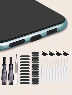 Reinigungsset iPhone/USB-C mit Staubschutz, Filter, Bürste & Pinzette (41tlg.)