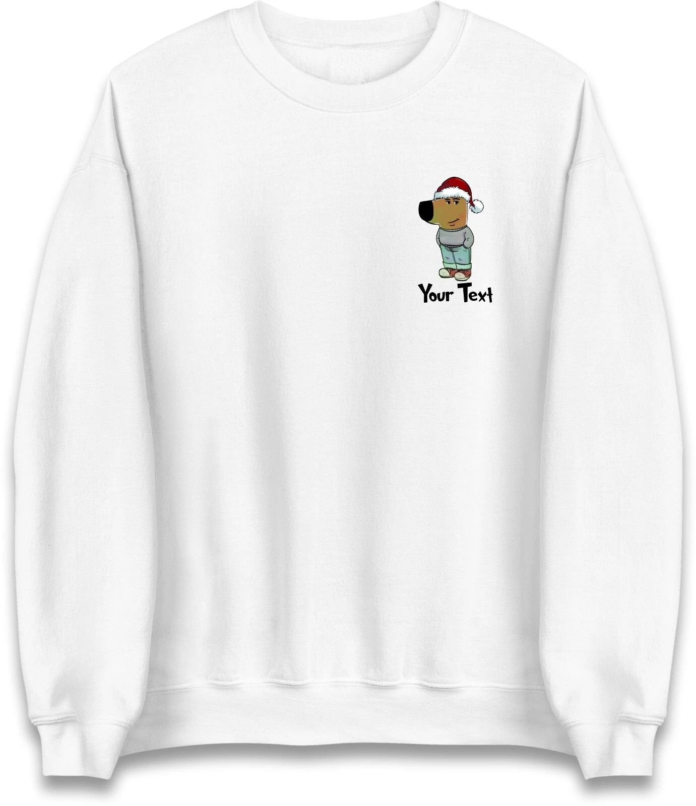 Personalized Chill Guy Christmas Left Chest Printed Sweatshirt