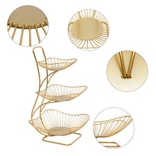 3 Stöckig Obst Etagere Obstkorb Metall Obstschale Modern Obstständer Gemüsekorb