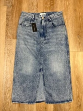 Isabel Marant Etoile Skirt Blue 40 Denim Pencil Midi Skirt