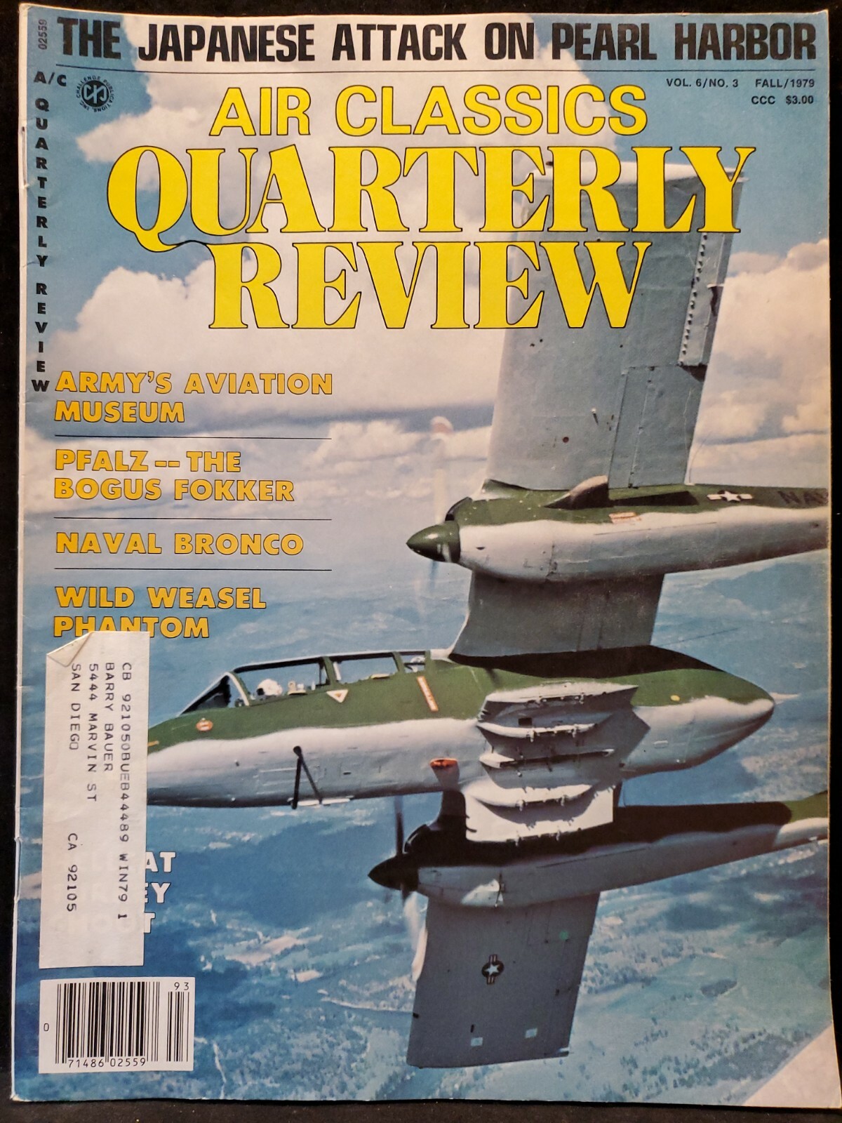 Air Classics Quarterly Review Aviation Aircraft Airplane Magazine Fall