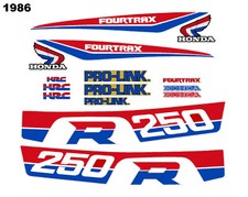 1986 Honda Trx250r original style decal set, trx 250r 250r (SALE)