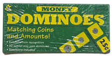 Money Dominoes NEW SEALED Judy Instructo 32 Actual-Size Coin Dominoes J702055