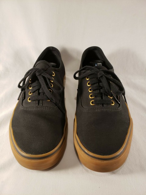 vans authentic black gum sole