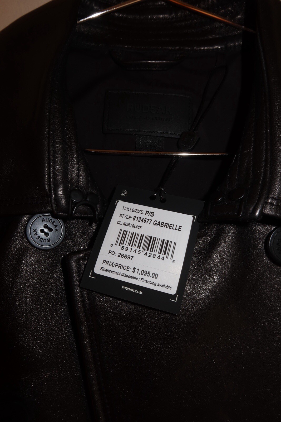 Rudsak Black Leather Gabrielle Peplum Jacket Sz S $1095 NEW image 6