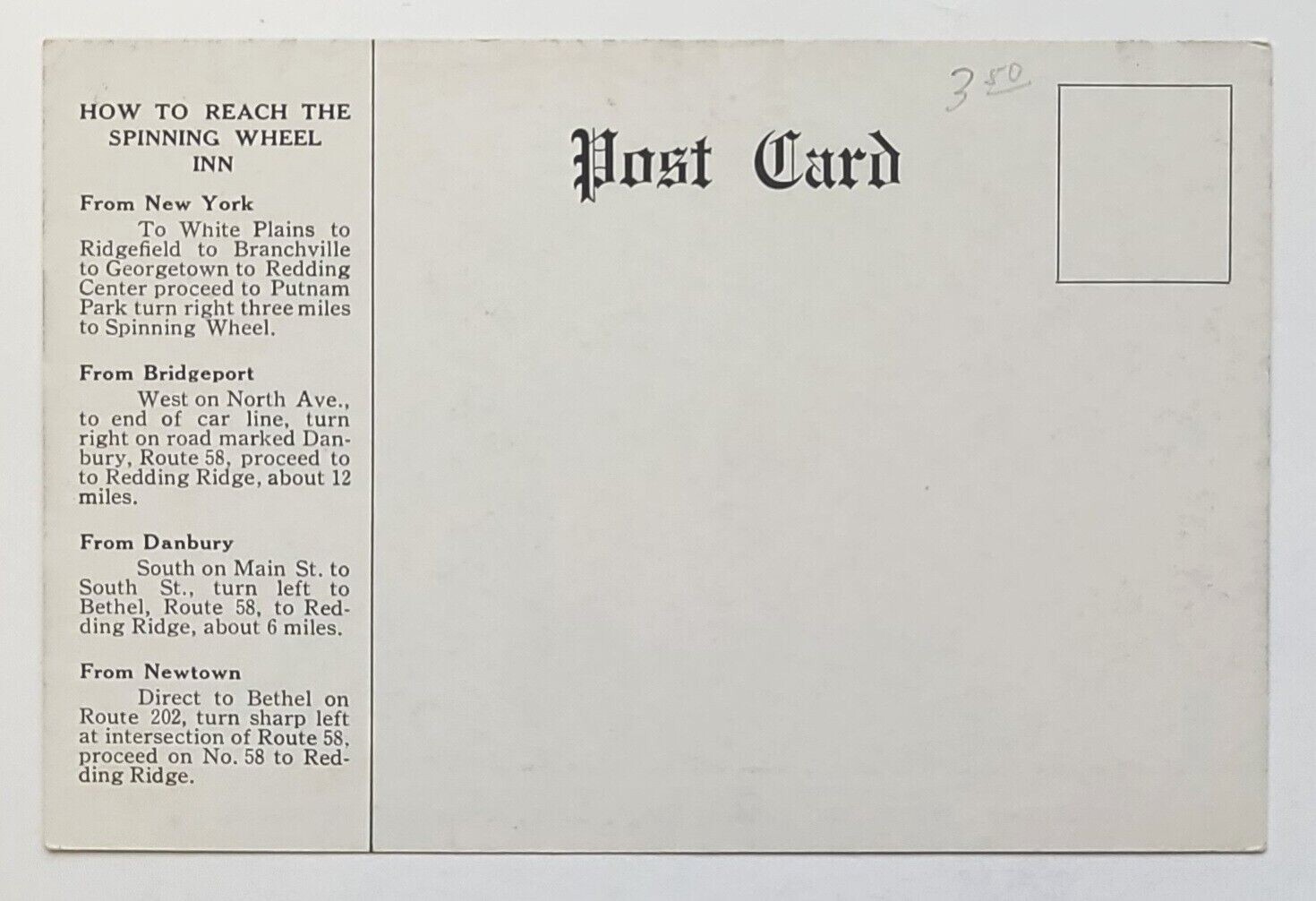 Postcard The Spinning Wheel Inn Redding Ridge, Connecticut eBay