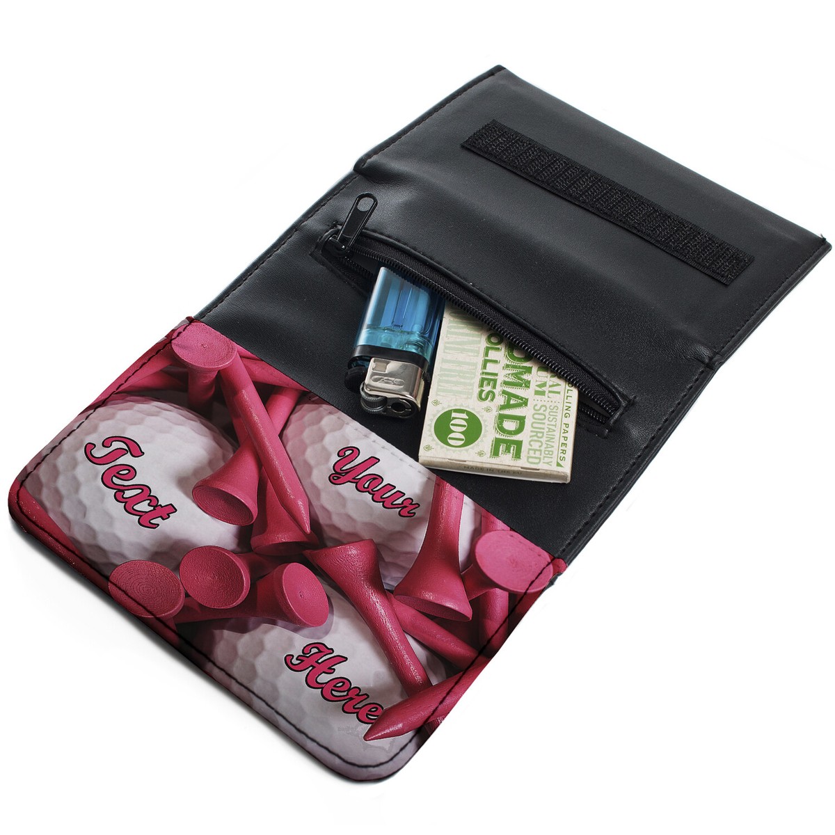 Personalised Tobacco Pouch Sport Rolling Baccy Wallet Smoking Gift Golfing 