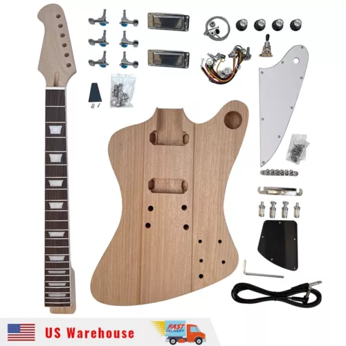 DIY Electric Guitar Kits 1963 FB V type ABR-1 Bri Rosewood Frets Free Shipping