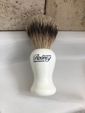 R A Rooney Shaving Brush - Very Rare in White (B21W) Style 2 - Small Best Badger