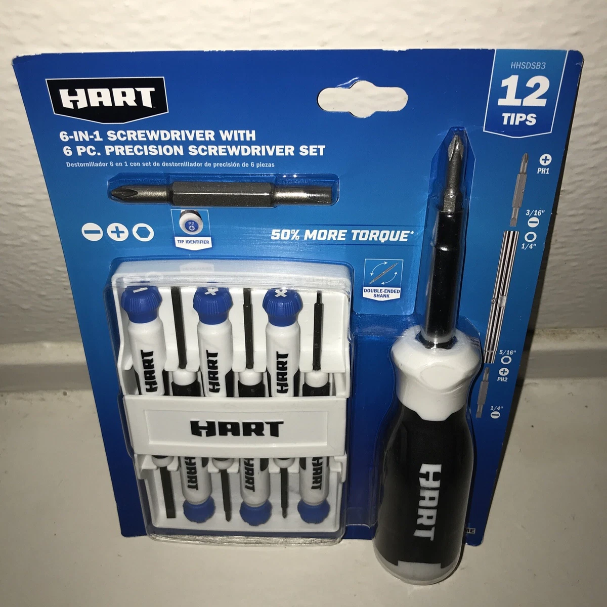 HART 6 in 1 Screwdriver and Precision Set