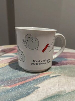 It s Nice To Know Your Always There Boynton Coffee Mug Elephants Trapeze Vintage