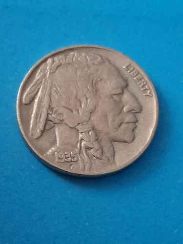 1935 P Full Date Great Details Buffalo Nickle  5c Cent Coin  BN656