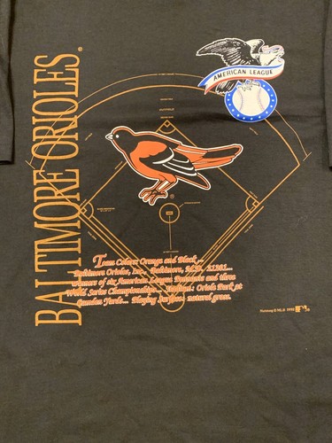 Vtg 1992 Nutmeg Baltimore Orioles Opening Day MLB Single Stitch T Shirt Sz XL - Picture 4 of 6