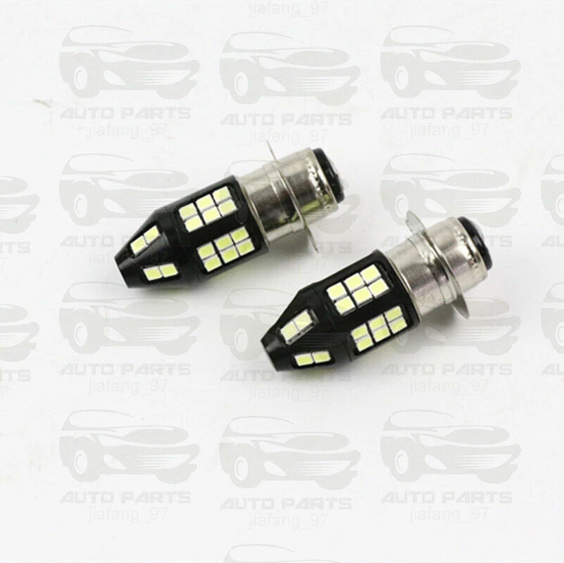Kit de faros LED H6 6000K bombillas blancas para Kawasaki Prairie 300 400 1999-2002 Foto 4 de 4