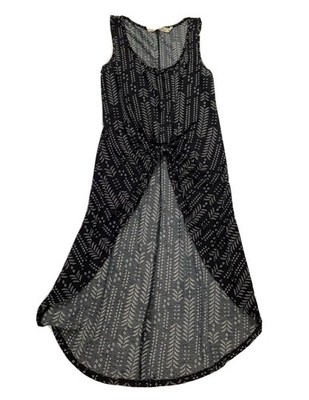 Liberty Love Tunic Top Womens XS Black White Sleeveless Shirt