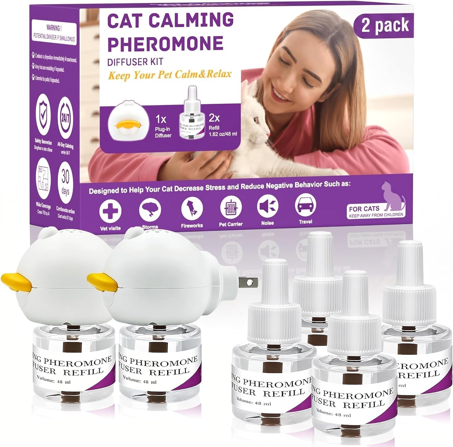 Cat Pheromones Calming Diffuser 6 in 1 Therapet Md Cat Diffuser for All Cats 1