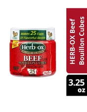 2 PK - HERB-OX 🐄 Beef Bouillon Cubes 25 CT /3.25 oz BB: Dec 2026