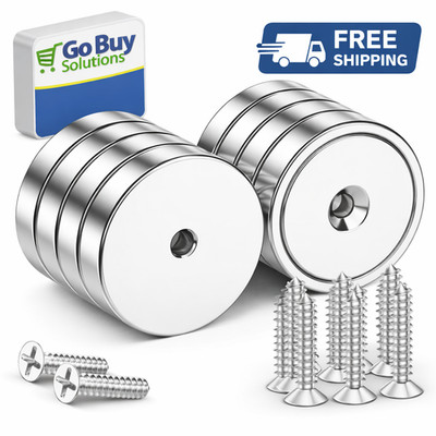 4 Pc or 8 Pc round Base Cup Magnet 100LBS Strong Rare Earth Magnet Heavy Duty