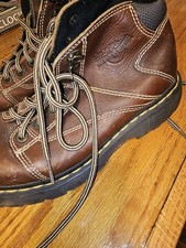 Doc Dr Martens Brown Leather Platform Ankle Boot 8A07 VTG Y2K size UK6 US7 CON59