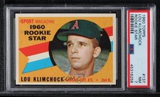 1960 Topps Sport Magazine 1960 Rookie Star Lou Klimchock #137 PSA 7 17hc