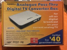 ZINWELL ANALOGUE PASS-THRU DIGITAL TV CONVERTER BOX Brand New