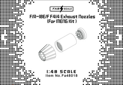 FAB FA48018 1/48 F/A-18E/F F414(Early Full Version)Engine Exhaust Nozzles