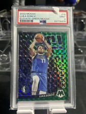 2022 Mosaic Luka Doncic #19 Elevate Green PSA 9