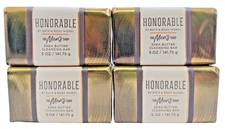 Bath & Body Works LOT of 4 Men's Honorable Shea Butter Cleansing Bar Soaps 5 oz