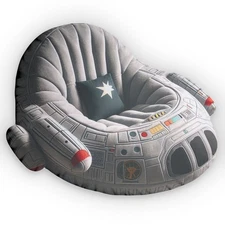 Space Ship Beanbag Chair Lounger Faux Cushion Plush - Shaped Pillows