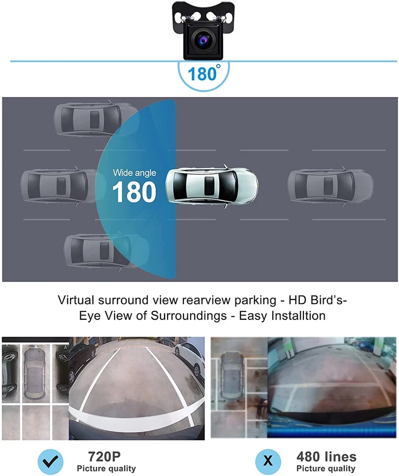 ATOTO AC-HD03LR 720P Rearview Backup Camera (180° Wide-Angle), for ATOTO S8 SD/P - Image 4 of 4