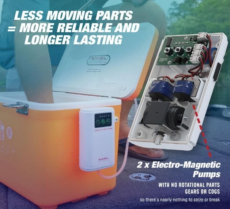 Bomba aireador de cebo vivo recargable USB de iones de litio ultra silencioso burbujeador Universa Foto 2 de 4