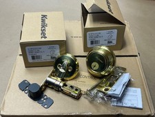2x Lot Kwikset 98160-001 Deadbolt Polished Brass Smartkey Keyed Alike 816 3 RCAL