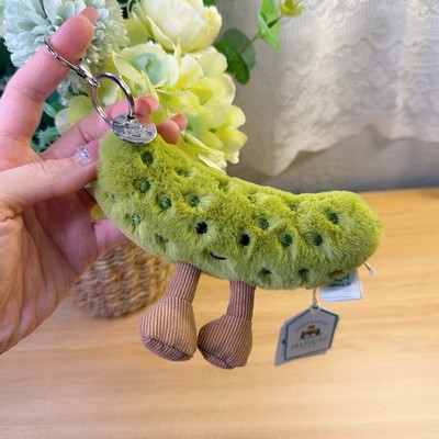 Jellycat Amuseables Green Pickle Plush Keychain Bag Charm Cute Gift NWT