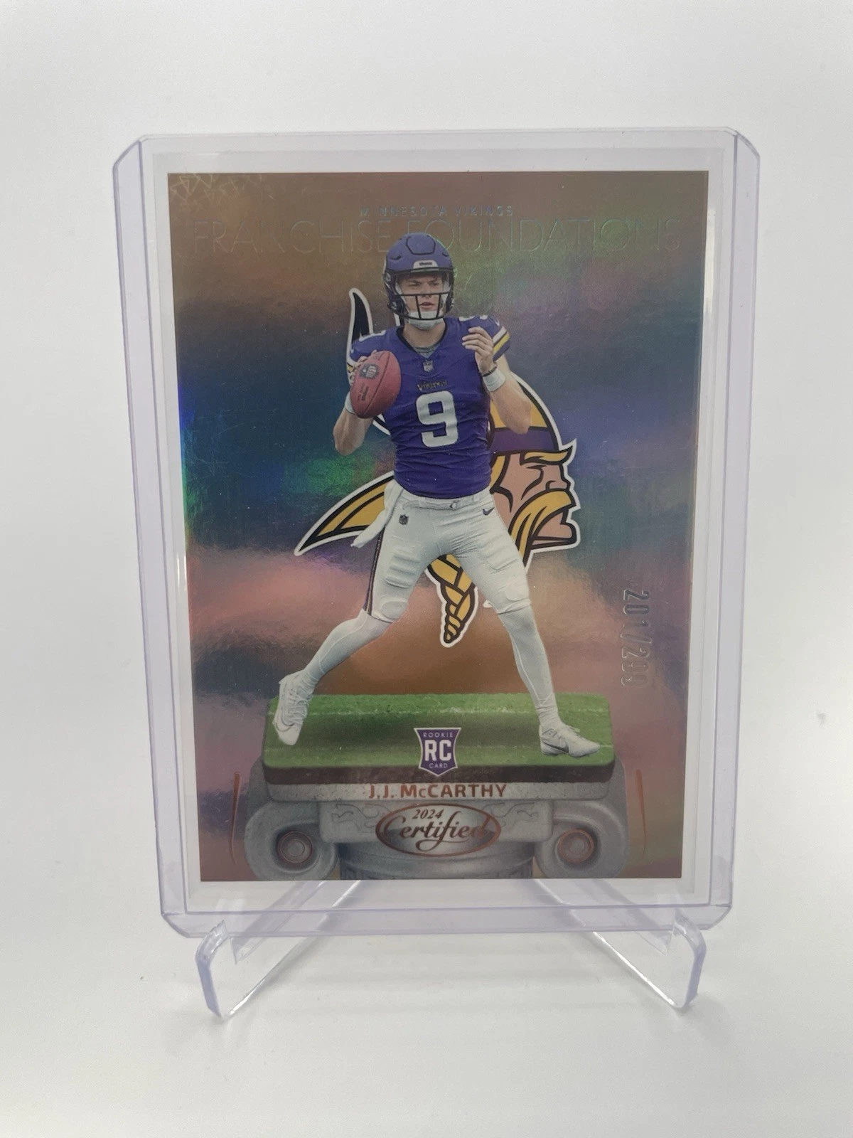 JJ McCarthy Panini Certified Franchise Foundations #2 Mirror Bronze