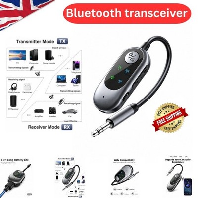 Bluetooth 5.0 Empfänger Sender 2 in 1 3,5mm AUX Wireless Adapter TV Auto PC