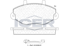 Bremsbeläge für Ford Transit E Pritsche Tourneo 91-00
