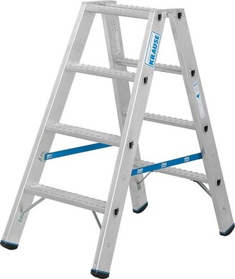 KRAUSE Doppelleiter Stabilo 2x4 rutschhemmende Stufen