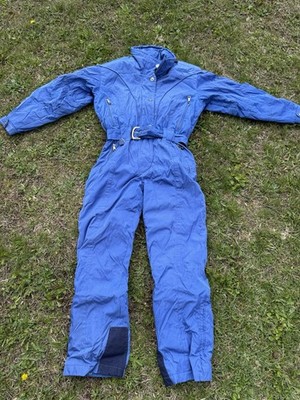 Vtg Spyder XT One Piece Ski Suit Womens 10 Blue 90s Thinsulate
