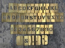 Vintage General Stencils 1 Brass Stencil Set Marking Letters Numbers Complete