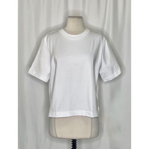 NWT! J. CREW Relaxed Premium Weight Cropped T-Shirt Shirt Top Solid White Medium - Picture 2 of 14