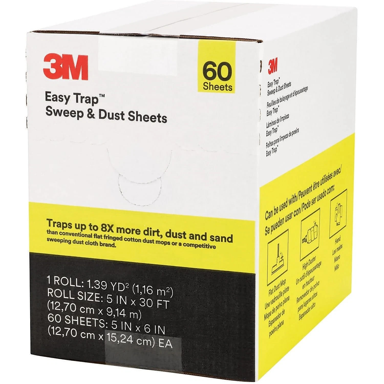 3M Easy Trap Duster Sweep and Dust Sheets, 5" x 6" Sheets, 6