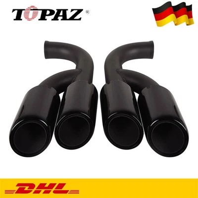 Auspuffblende für Porsche Cayenne 3.0Diesel V6 2010-2014 Endrohre Auspuffendrohr - Bild 1 von 4