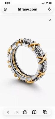 Sixteen Stone by Tiffany - 18k Gold und Platin mit runden Brillanten