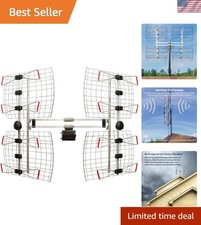 Multi-Directional 8-Element UHF Antenna - 70 Mile Range, All-Weather Mounting