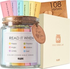 BLIEVE- Bible Verse Jar, Read Me When Verses 11.2 Ounces, Multicolored
