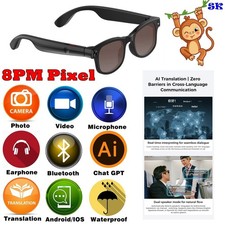 AI Glasses Smart glasses for drivers,anti-blue light Bluetooth sunglasses Popula