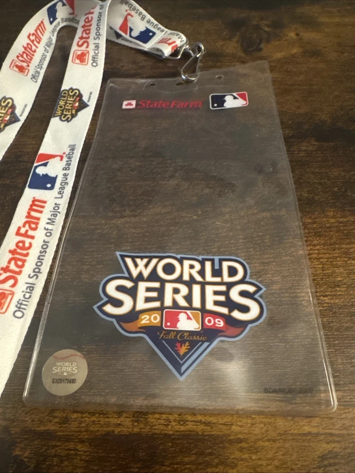 2009 WORLD SERIES Ticket Holder & Lanyard Yankees Phillies State Farm - Image 2 of 4