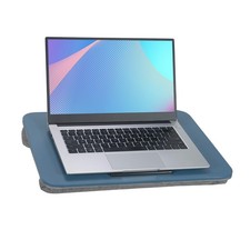 Portable Lap Desk with Cushion Tablet Slot - Fits up to 16 Laptops, Blue