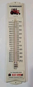 Vintage International Harvester Olinghaus Dealer Thermometer 66 Series Metal