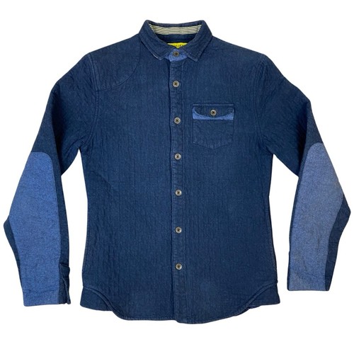 Descendant of Thieves Dres Ladro Ltd Ed Quilted Blue Button Down Shacket Small - Picture 2 of 16